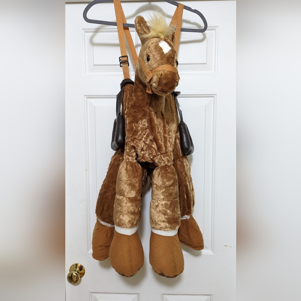 Kids Plush Horse Ride-On Costume